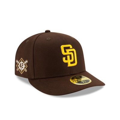 Brown San Diego Padres Hat - New Era MLB Jackie Robinson Day Low Profile 59FIFTY Fitted Caps USA6071528